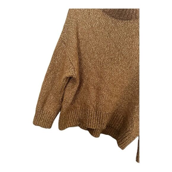 H&M | Long Sleeve Mock Turtleneck Oversized Dark Beige Sweater | S - Picture 5 of 9